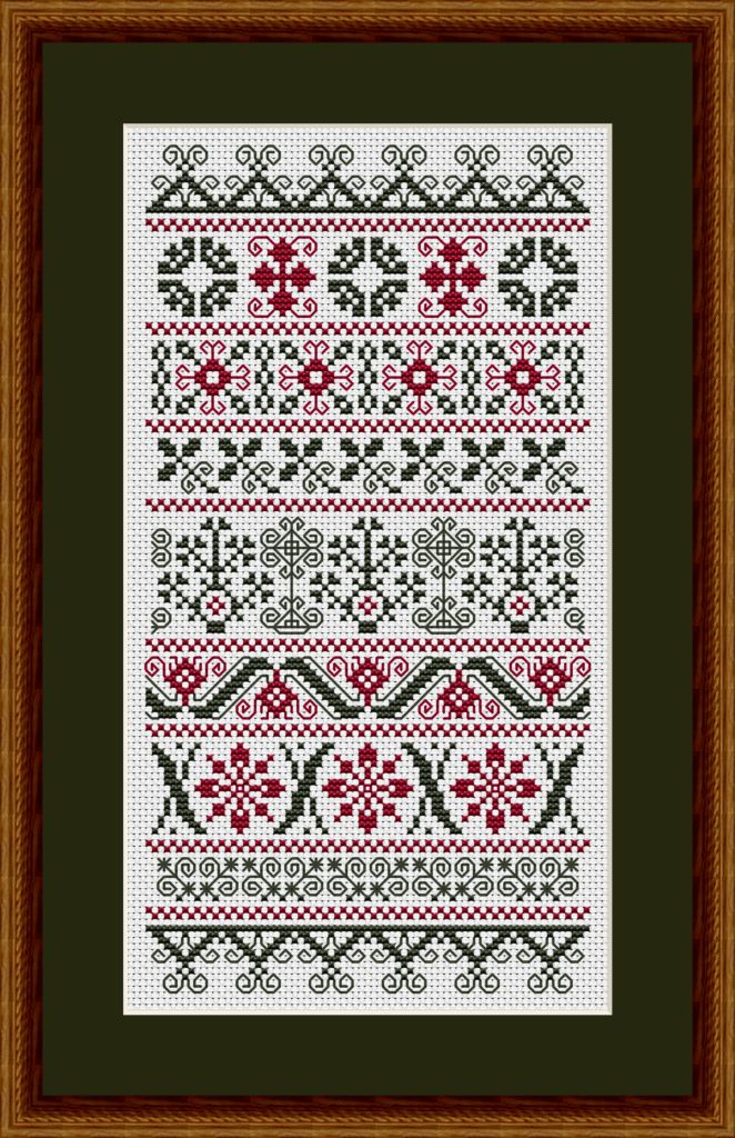 Christmas counted cross stitch pattern.