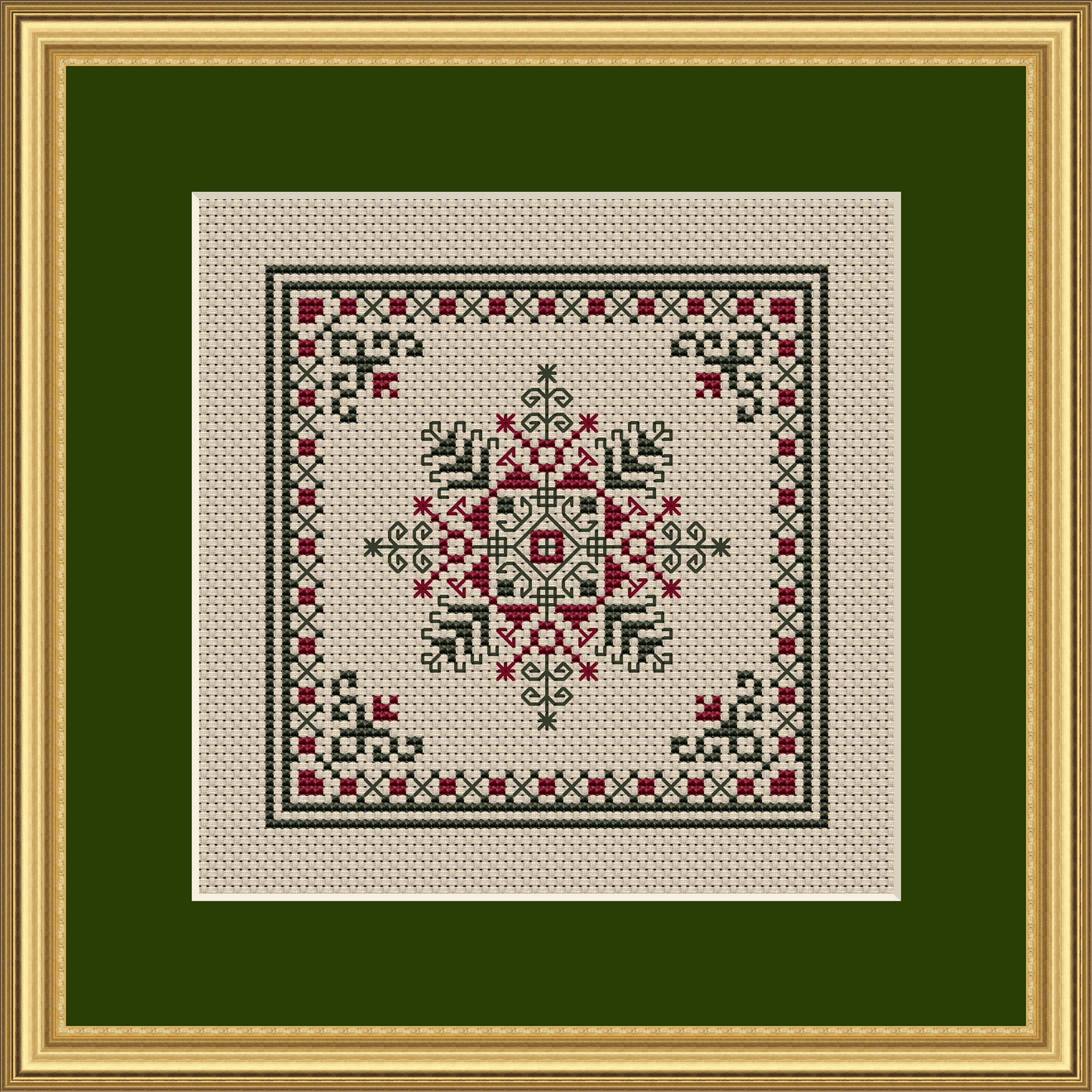Christmas Snowflake Cross Stitch Pattern 1192