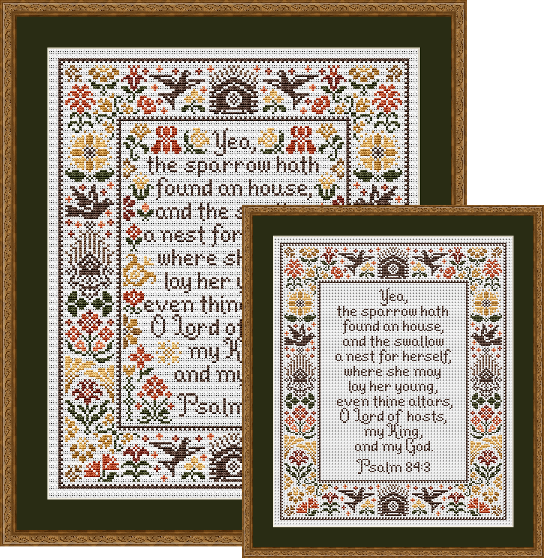 Late Summer Sparrows and Swallows Psalm 84:3 Pattern 2006-E