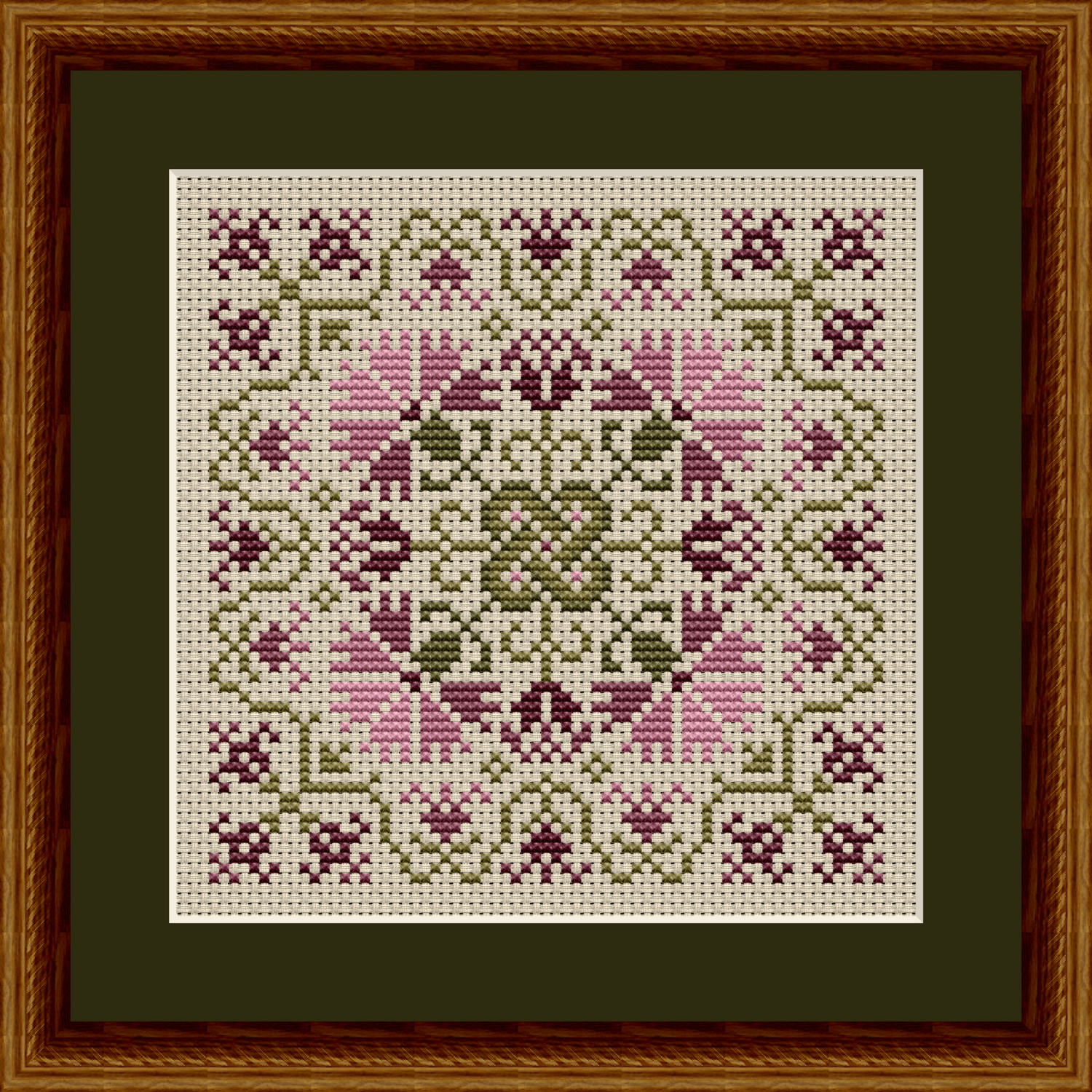 Shannon’s Garden Square Cross Stitch Pattern 1066