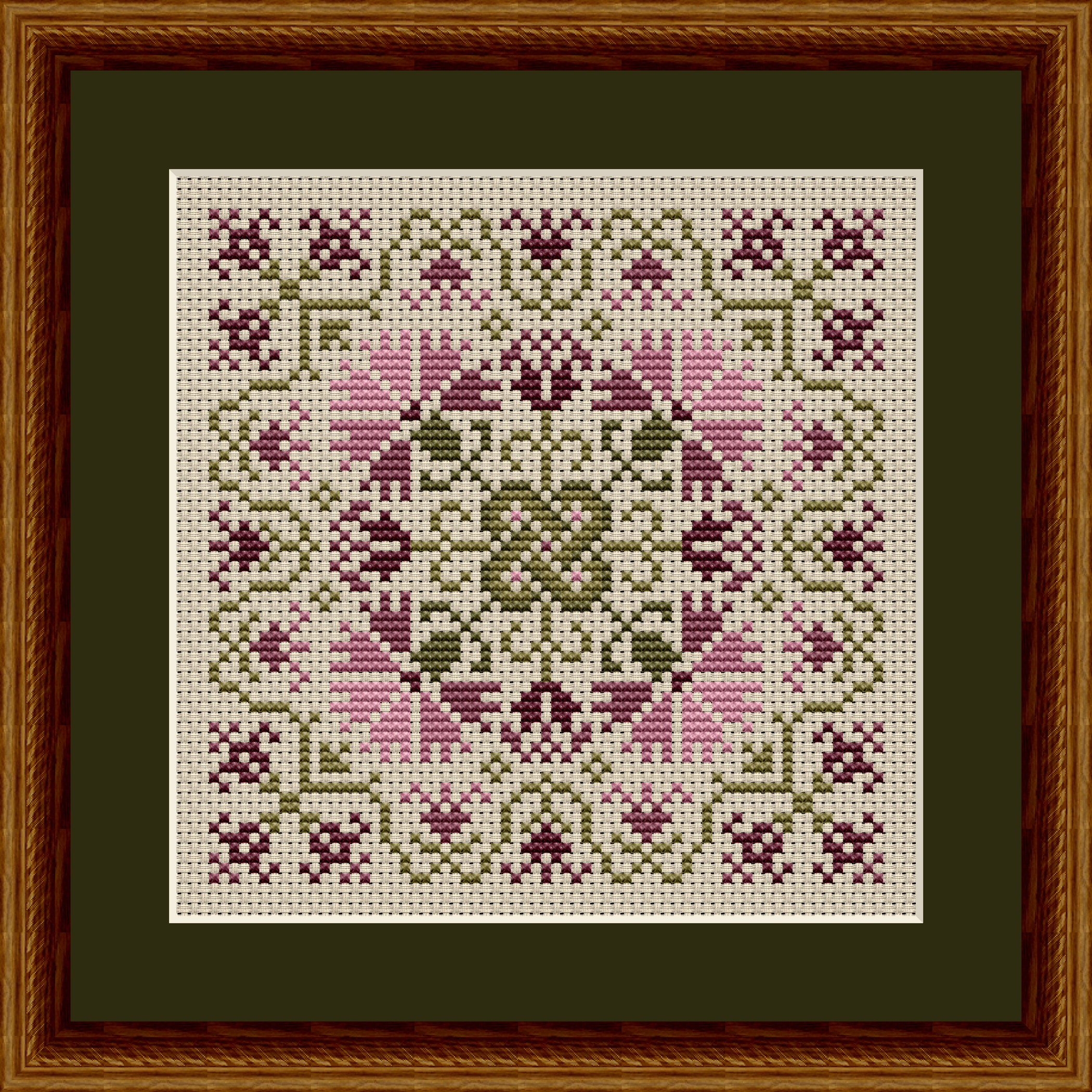 Shannon’s Garden Square Cross Stitch Pattern 1066