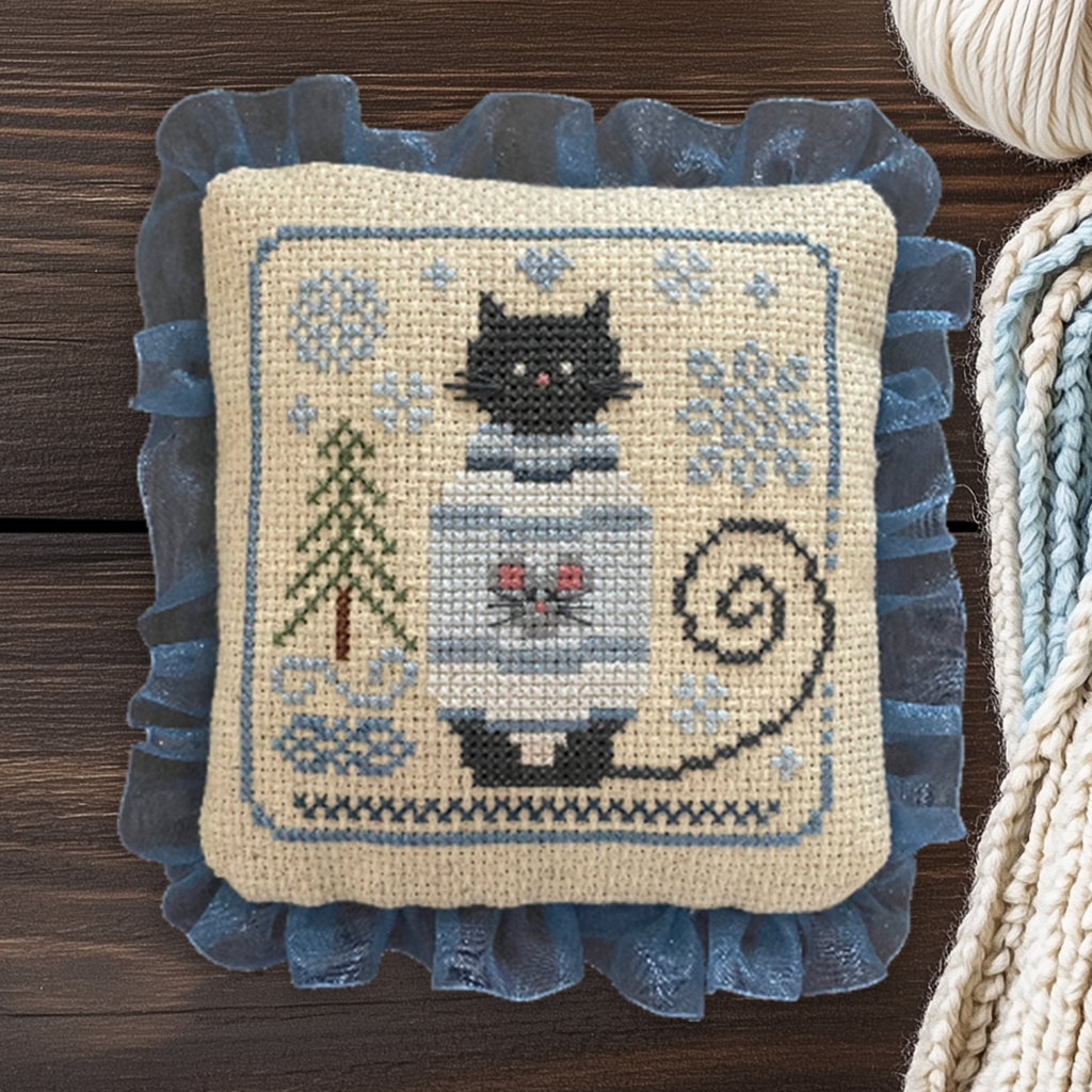 Cat Tales Collection - Cat In A Cozy Blue Sweater - Pattern 5518