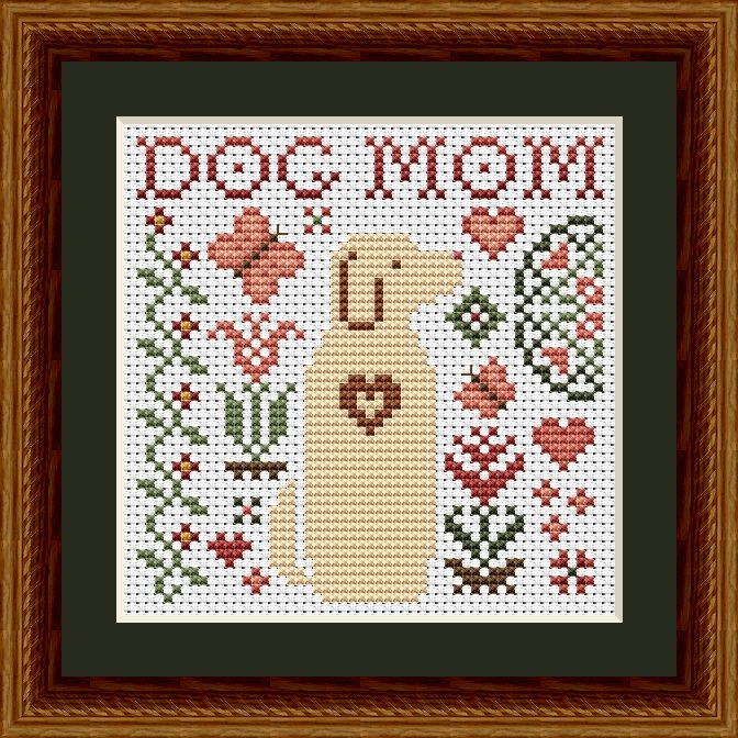 Yellow Lab Cross Stitch Pattern - Dog Mom DMC 739 and DMC 434