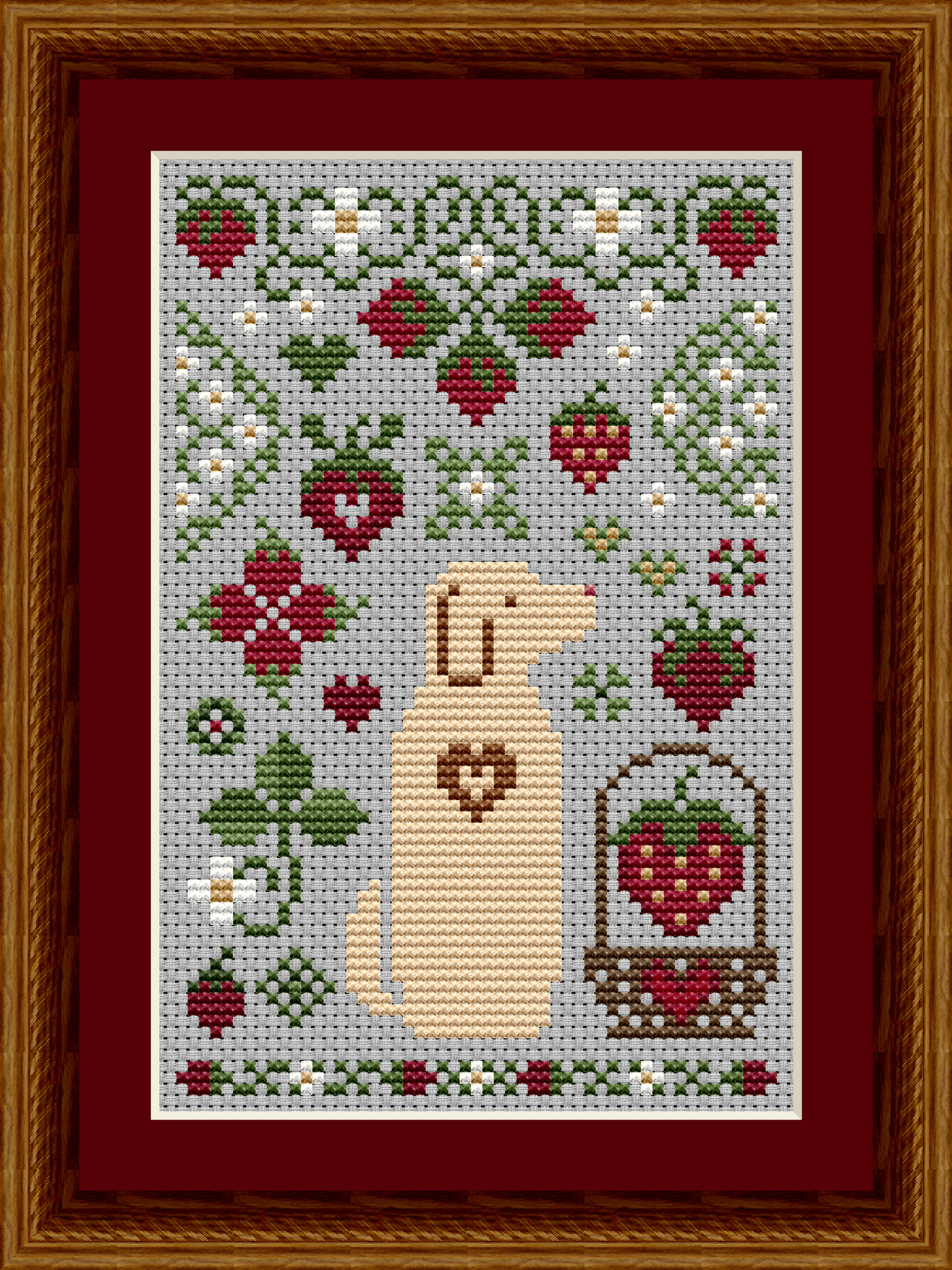 Strawberry Dog from the Dog Days Series by Happiness Is HeartMade - Pattern 6538 - Yellow Lab