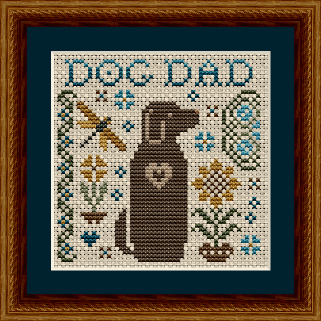 The Dog Days: Dog Dad Cross Stitch Pattern 6576