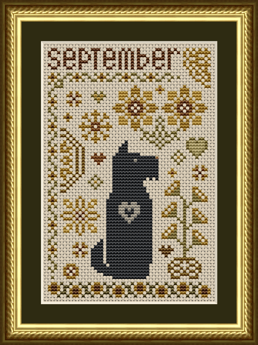 The Dog Days: Scottie September Dog Cross Stitch Pattern 6559-S
