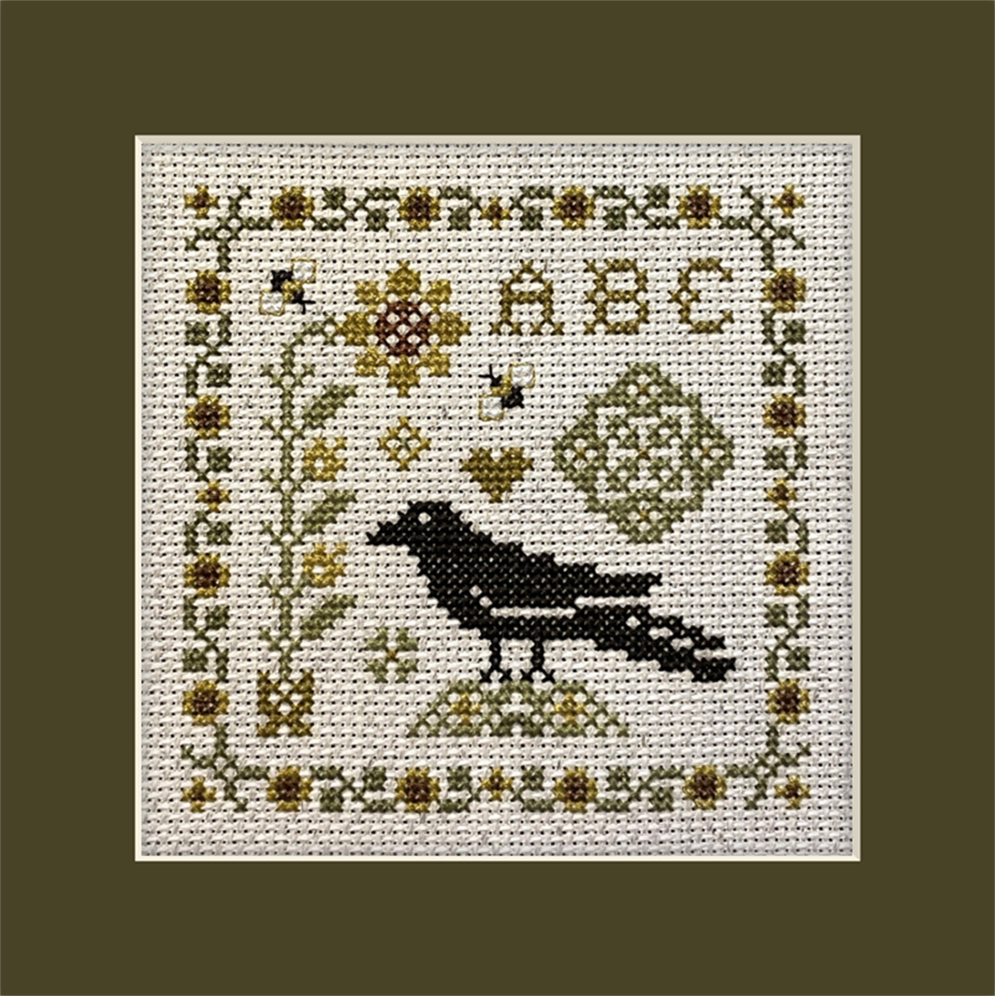 Beekeeping Crows Cross Stitch Pattern 1015
