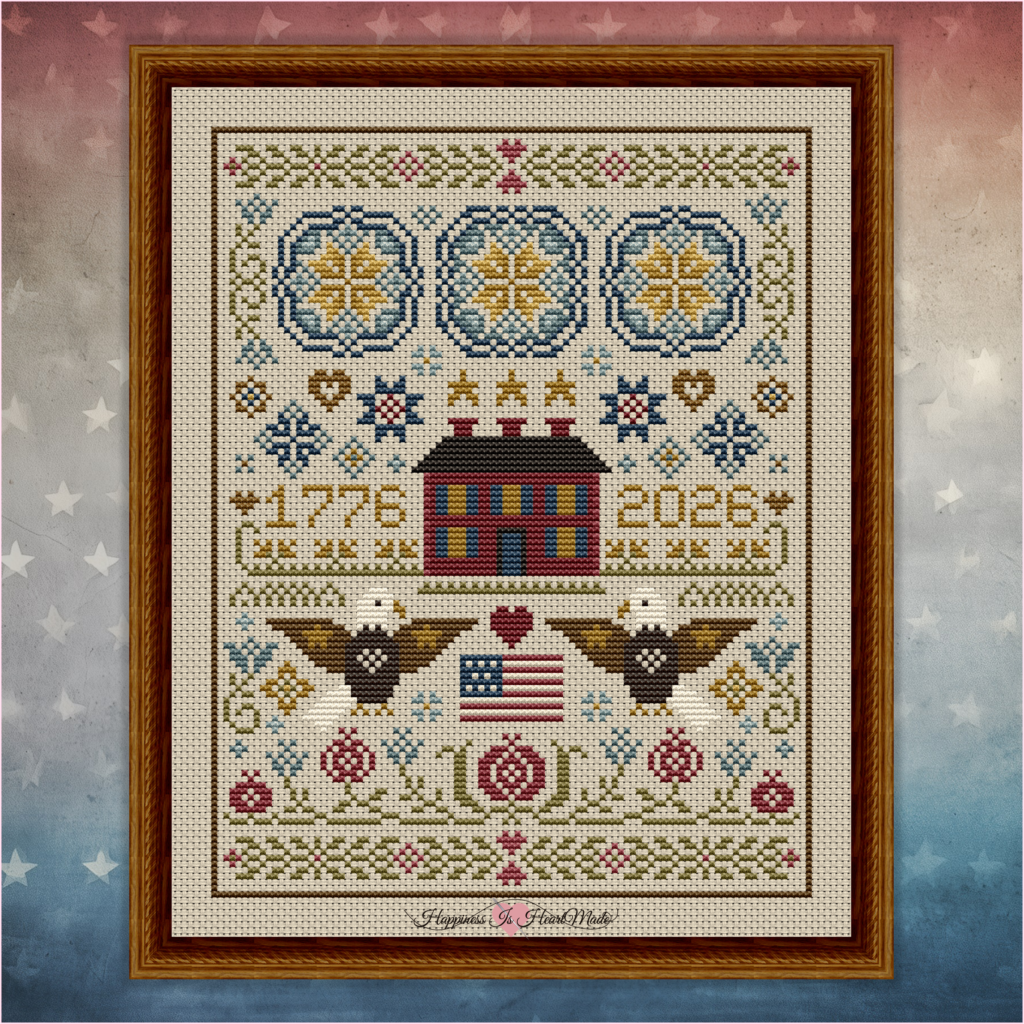 Sentinels of 76 Cross Stitch Pattern Celebrating the 250th Anniversary / Birthday of the United States of America from Happiness Is HeartMade - Pattern 1176