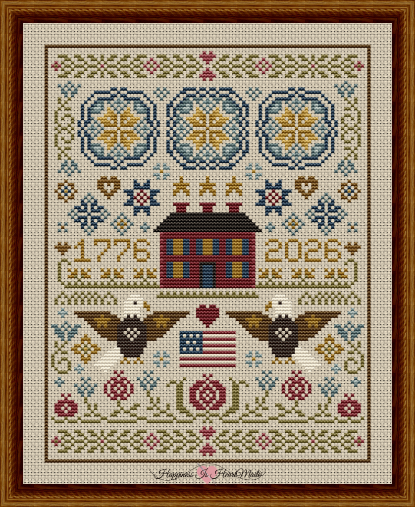 Sentinels of 76 Cross Stitch Pattern Celebrating the 250th Anniversary / Birthday of the United States of America from Happiness Is HeartMade - Pattern 1176