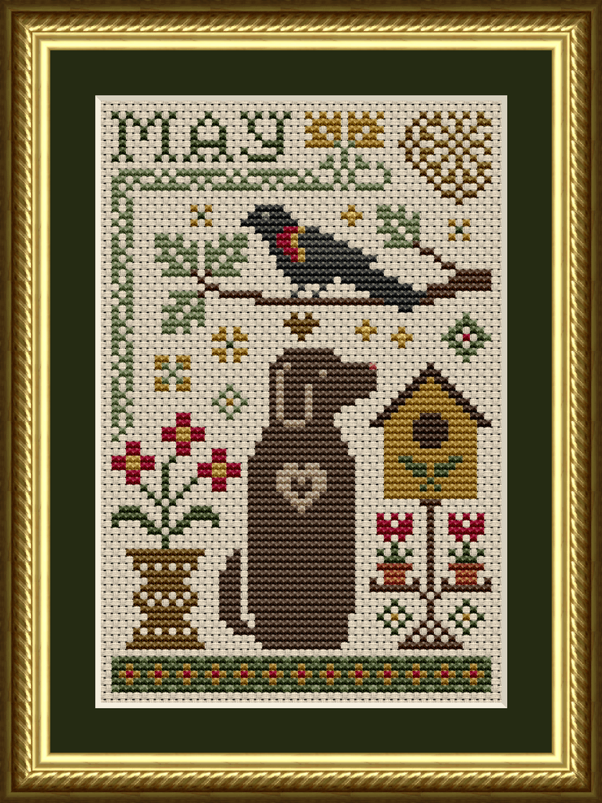 The Dog Days: May Dog Cross Stitch Pattern 6555