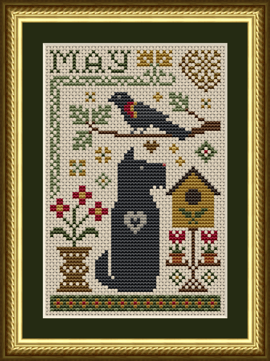 The Dog Days: Scottie May Dog Cross Stitch Pattern 6555-S