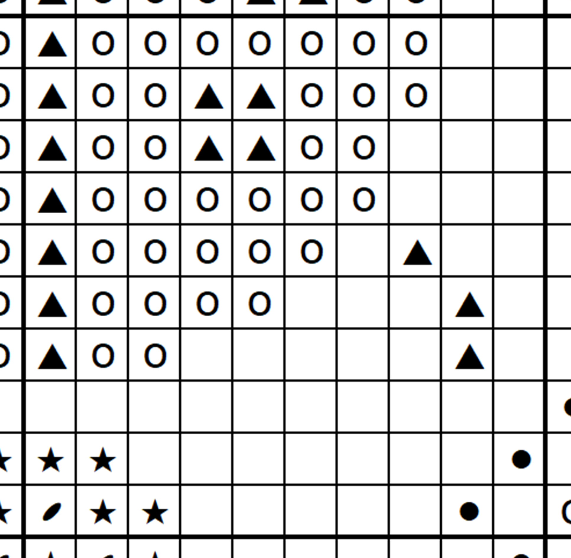 1522 - bw chart sample black and white chart for a summer ladybug cross stitch pattern