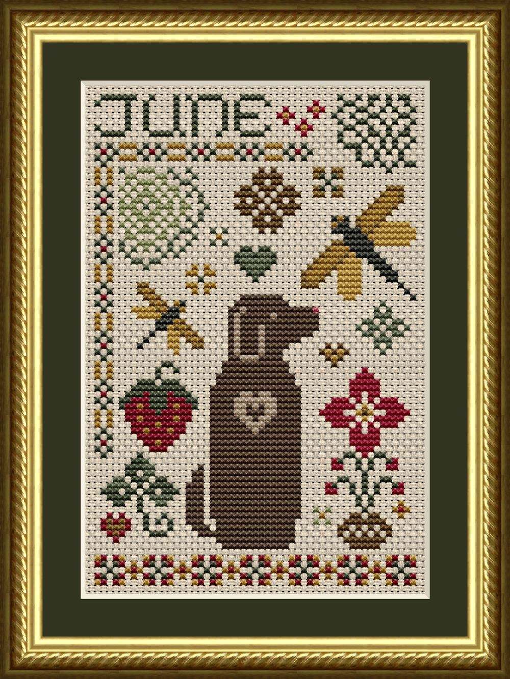 The Dog Days: June Dog Cross Stitch Pattern 6556
