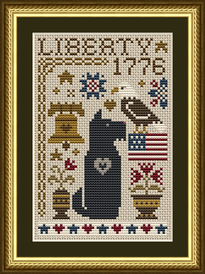 Dog Days Series: Scottie Liberty Dog Patriotic Cross Stitch Pattern 6587-S