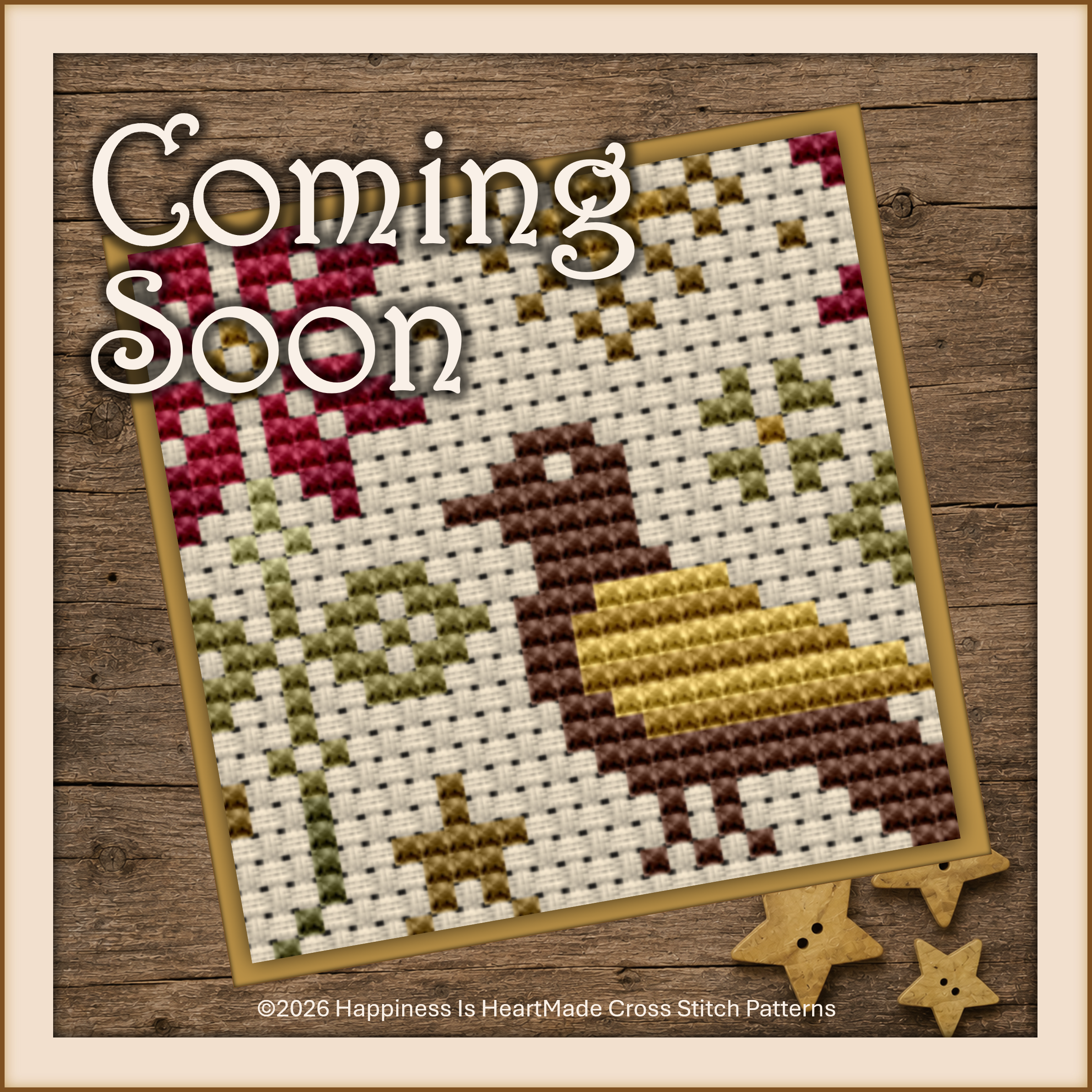 Christmas Bird and Holly Cross Stitch Pattern 1117 from Happiness Is HeartMade. Designed by Christy Shuhy Ortiz